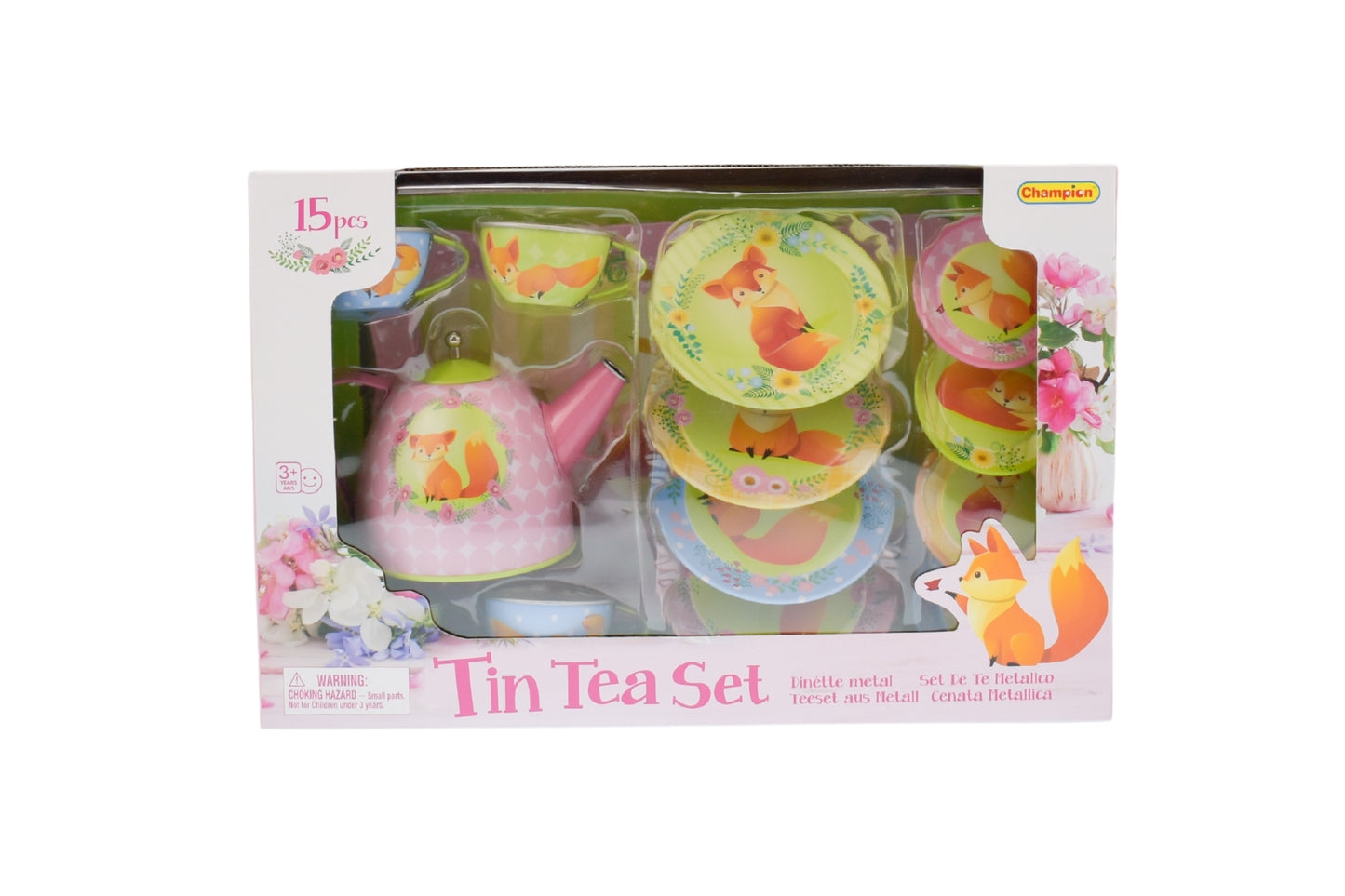 WOODLAND FOX TIN TEA SET 15PCS