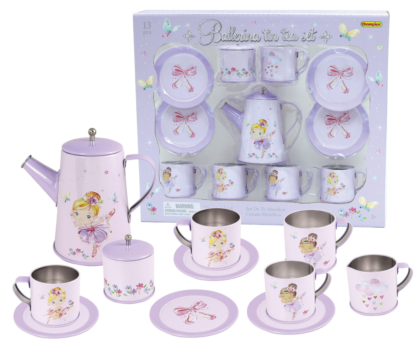 BALLERINA TIN TEA MUG SET 13PCS