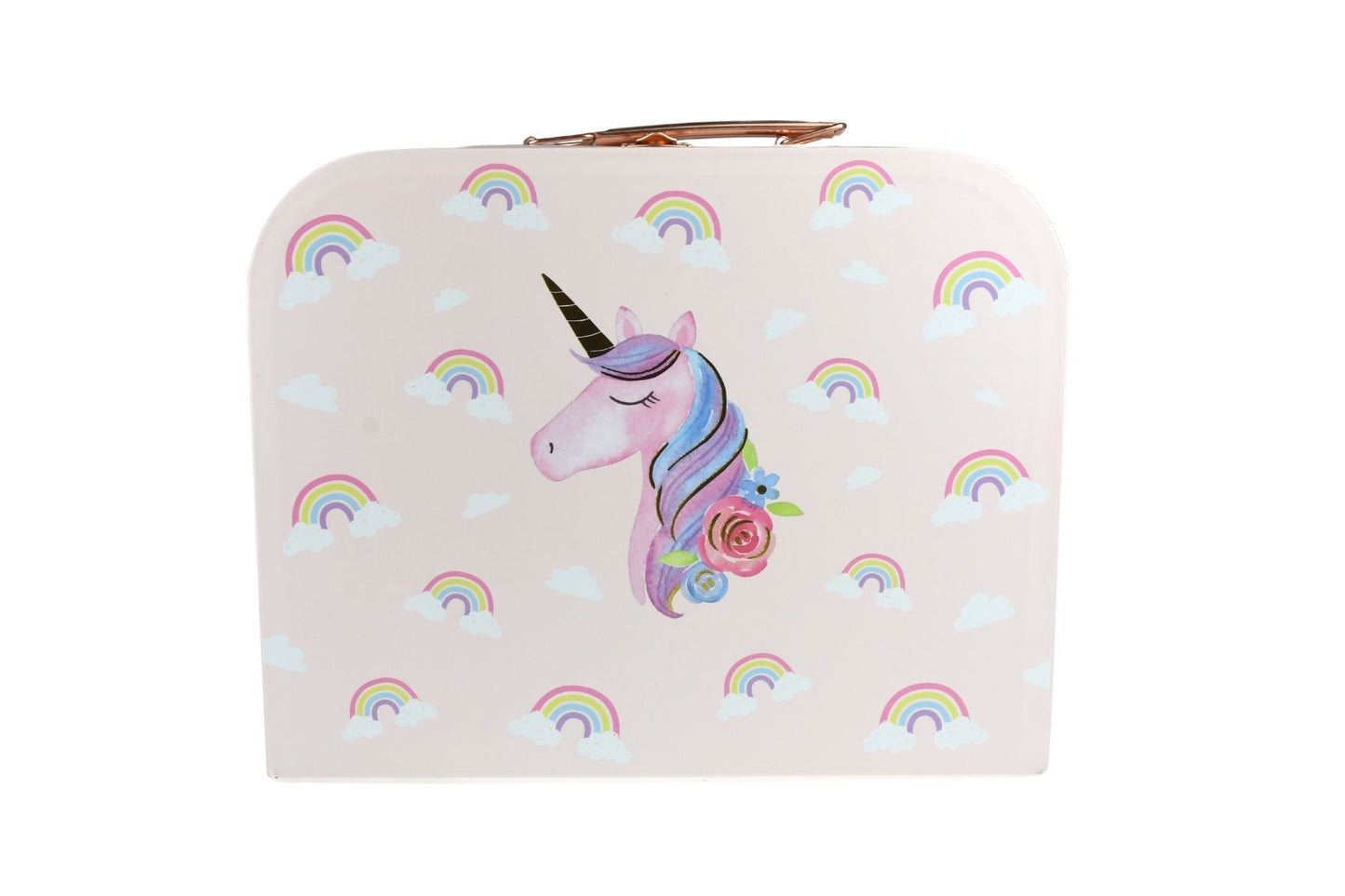 RAINBOW UNICORN TIN TEA MUG SET IN SUITCASE 18PCS