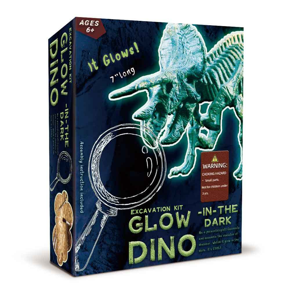 GLOW IN THE DARK TRICERATOPS EXCAVATION KIT