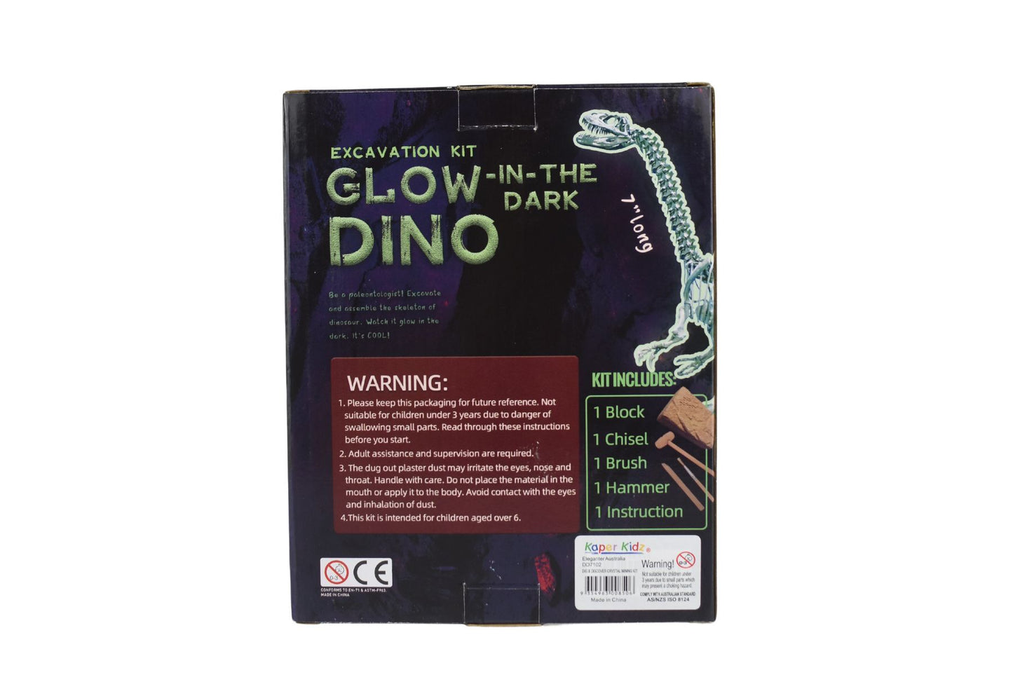 GLOW IN THE DARK DIPLODOCUS EXCAVATION KIT