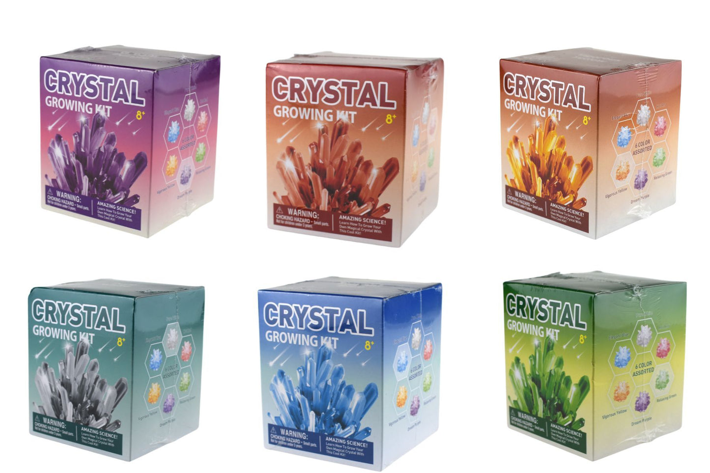 CRYSTAL GROWING KIT 6 COLOUR ASSORTED