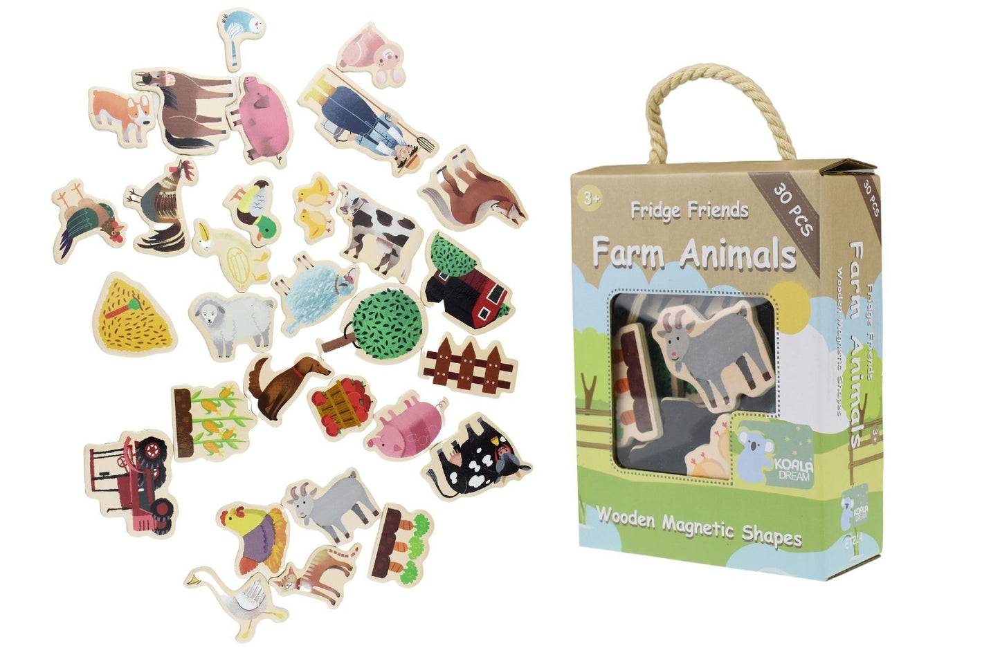 FRIDGE FRIENDS MAGNETIC FARMYARD AND ANIMALS 30PCS