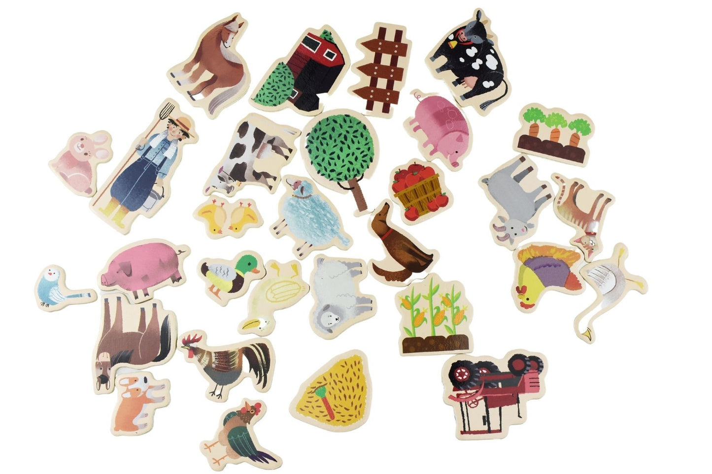 FRIDGE FRIENDS MAGNETIC FARMYARD AND ANIMALS 30PCS