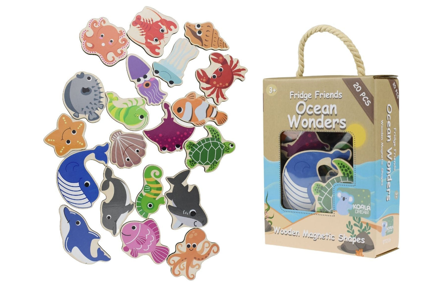 FRIDGE FRIENDS MAGNETIC SEA CREATURES OCEAN WONDERS 20PCS