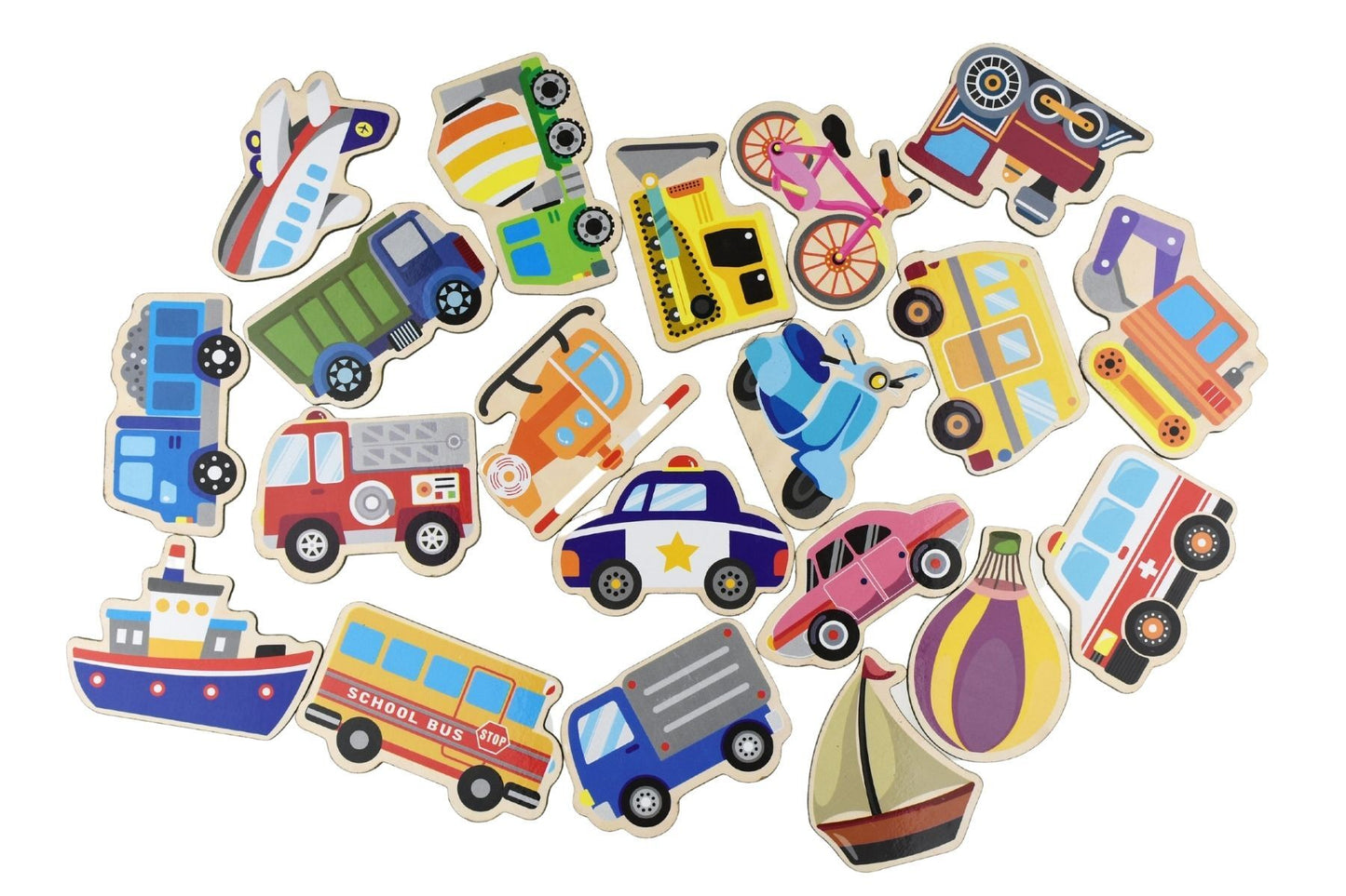 FRIDGE FRIENDS MAGNETIC TRANSPORT VEHICLES 20PCS