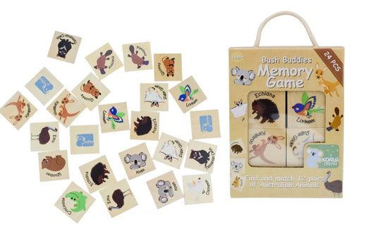 BUSH BUDDIES WOODEN MEMORY GAME AUSTRALIAN ANIMAL