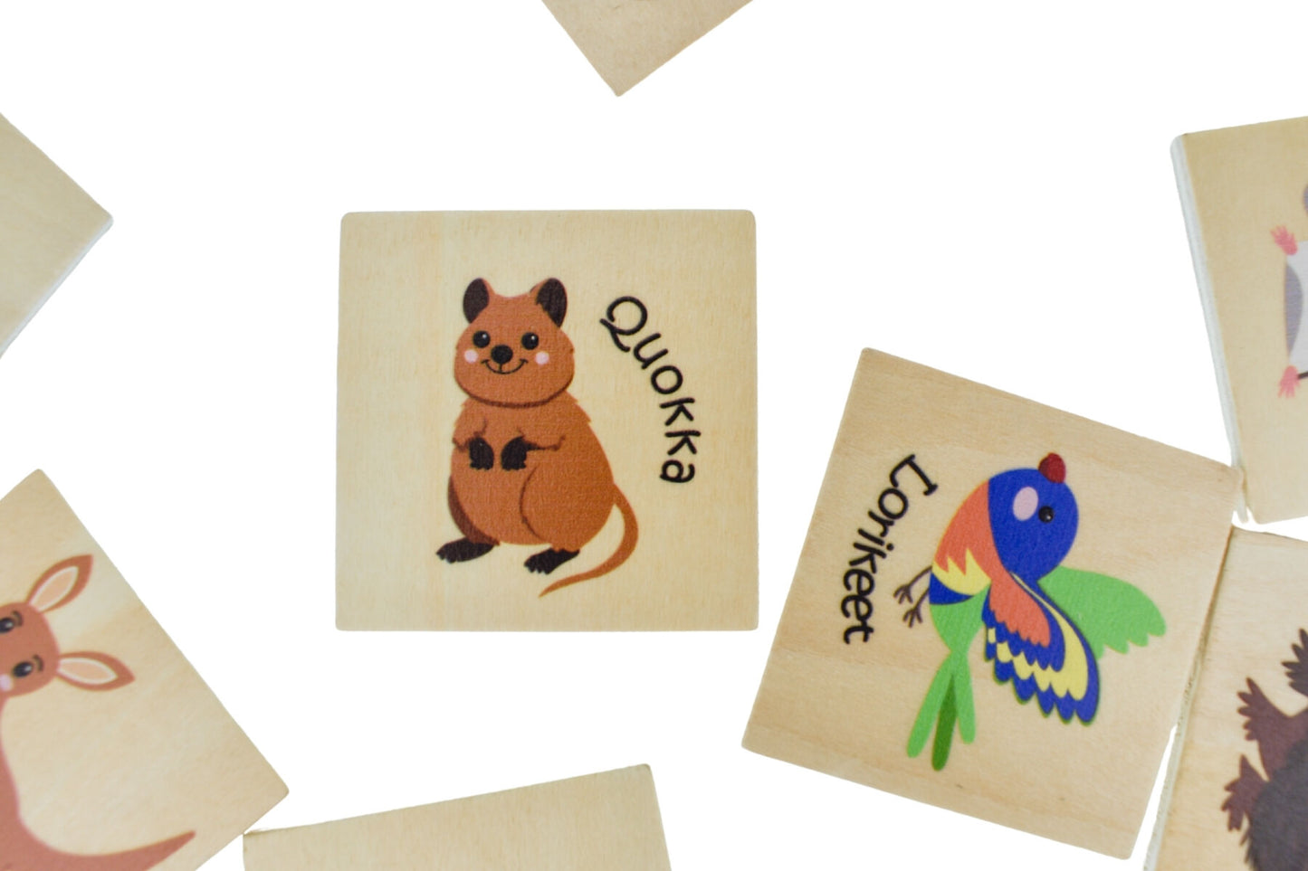 BUSH BUDDIES WOODEN MEMORY GAME AUSTRALIAN ANIMAL