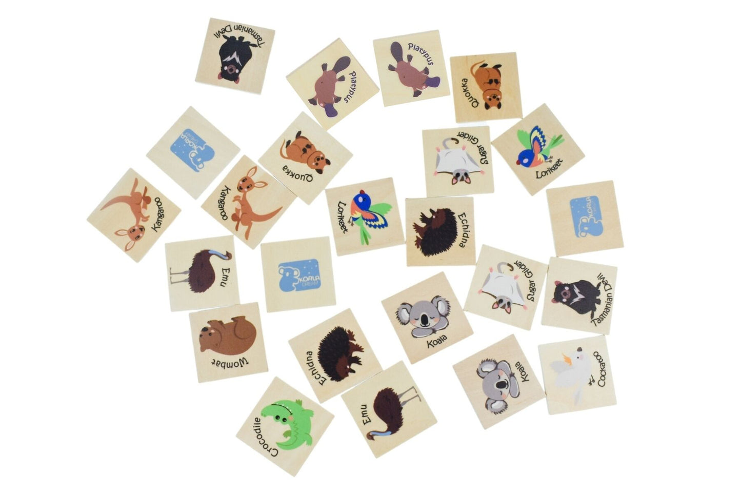 BUSH BUDDIES WOODEN MEMORY GAME AUSTRALIAN ANIMAL