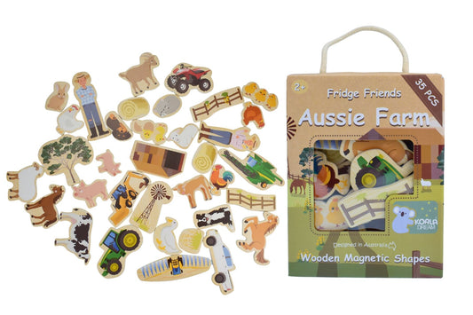 FRIDGE FRIENDS AUSSIE FARM MAGNETS 35PCS