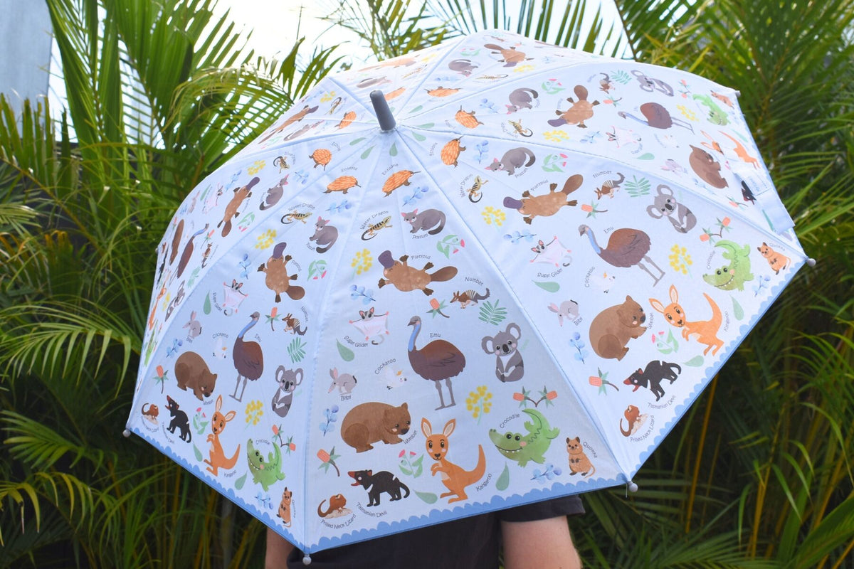BUSH BUDDIES AUSSIE ANIMAL UMBRELLA BLUE