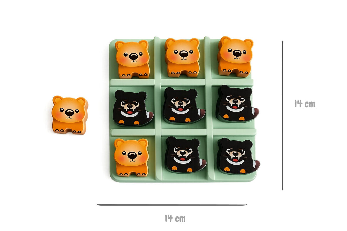 BUSH BUDDIES TIC TAC TOE - WOMBAT & TASMANIAN DEVIL