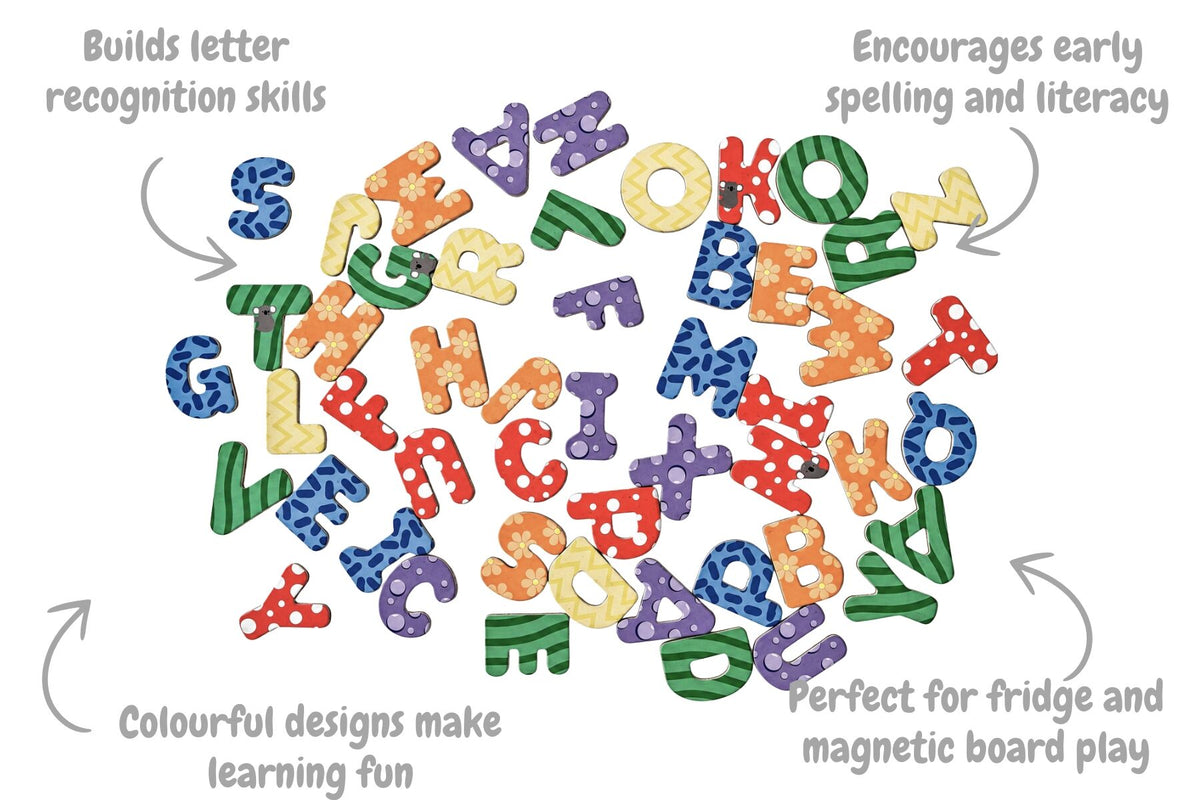 FRIDGE FRIENDS MAGNETIC ALPHABET UPPERCASE 50PCS