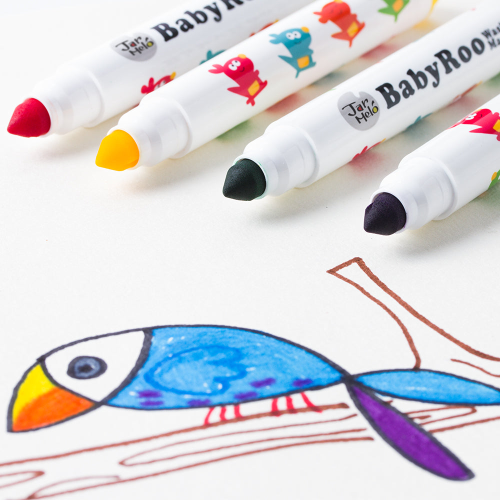 WASHABLE MARKERS -BABY ROO 12 COLORS