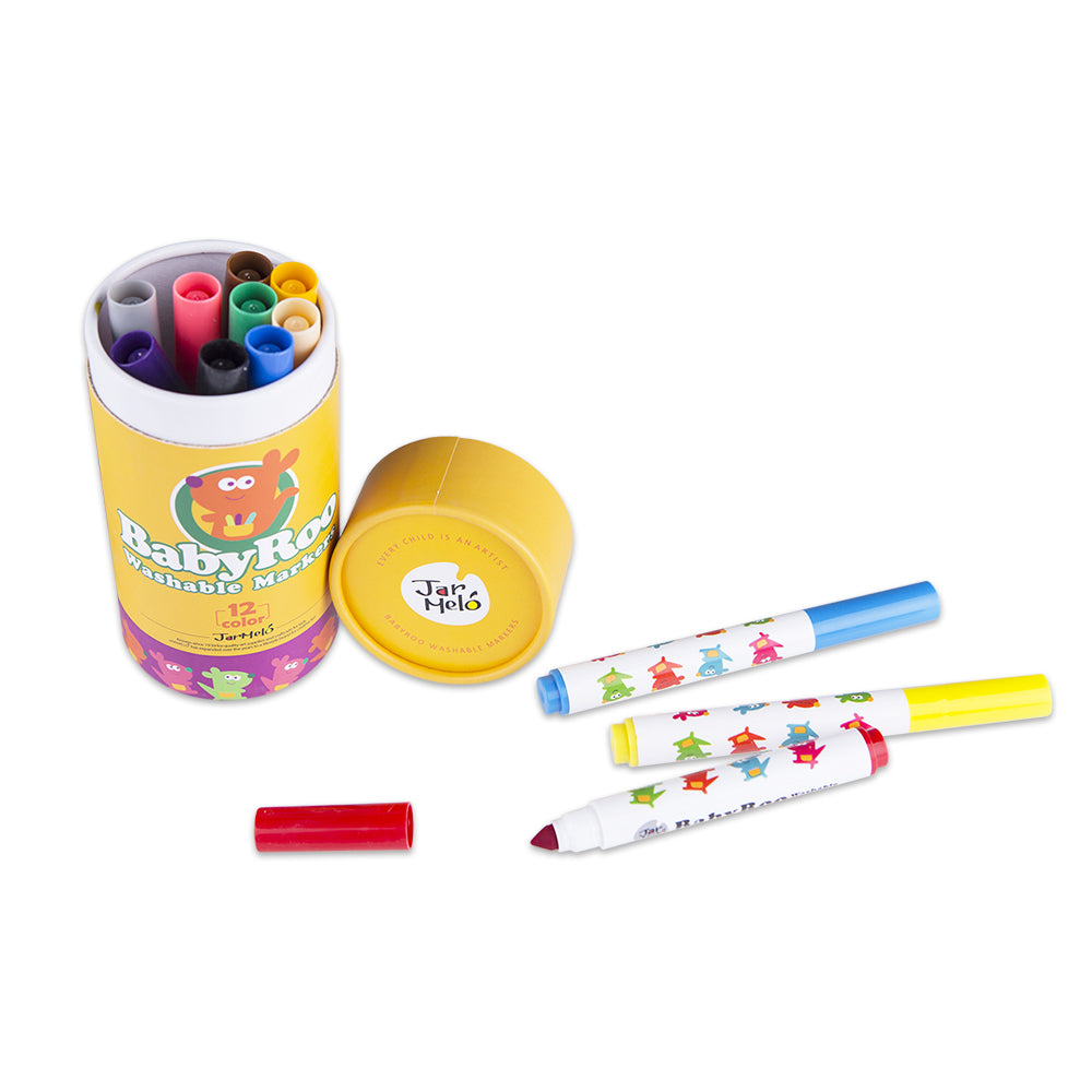 WASHABLE MARKERS -BABY ROO 12 COLORS