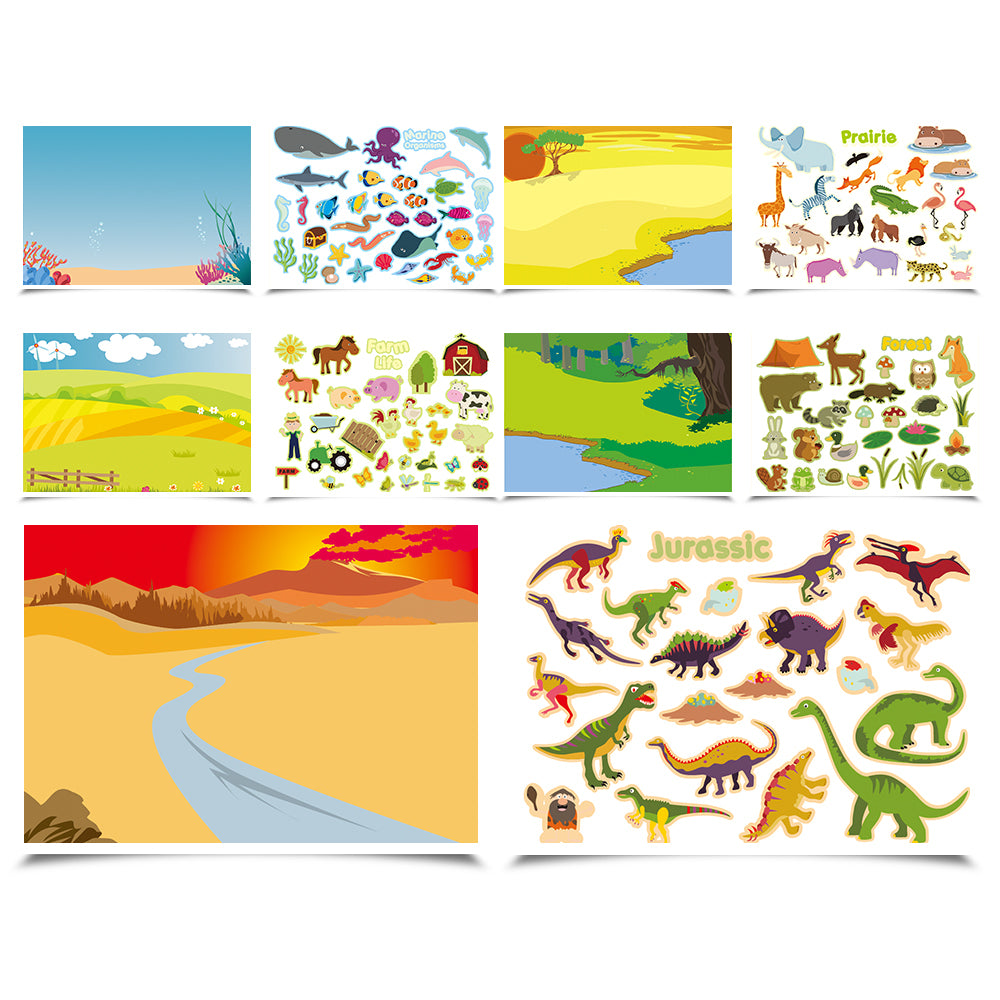 REUSABLE STICKER PAD SET - ANIMAL WORLD