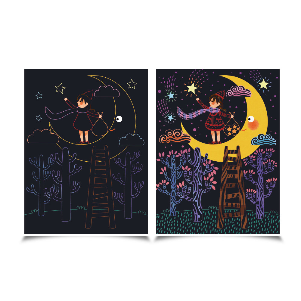 SCRATCH CARDS SET-FULL MOON