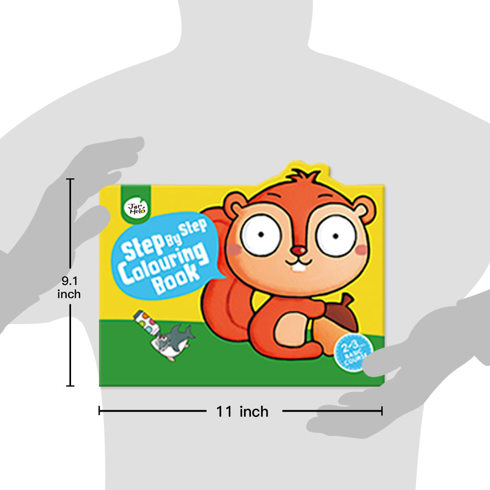 STEP BY STEP COLOURING BOOK 20 ANIMALS SQUIRREL