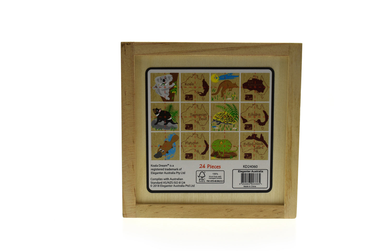 AUSTRALIAN ANIMAL PUZZLE BOX 24PCS