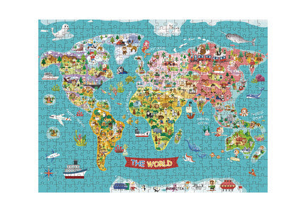 WORLD MAP JIGSAW PUZZLE 500 PCS