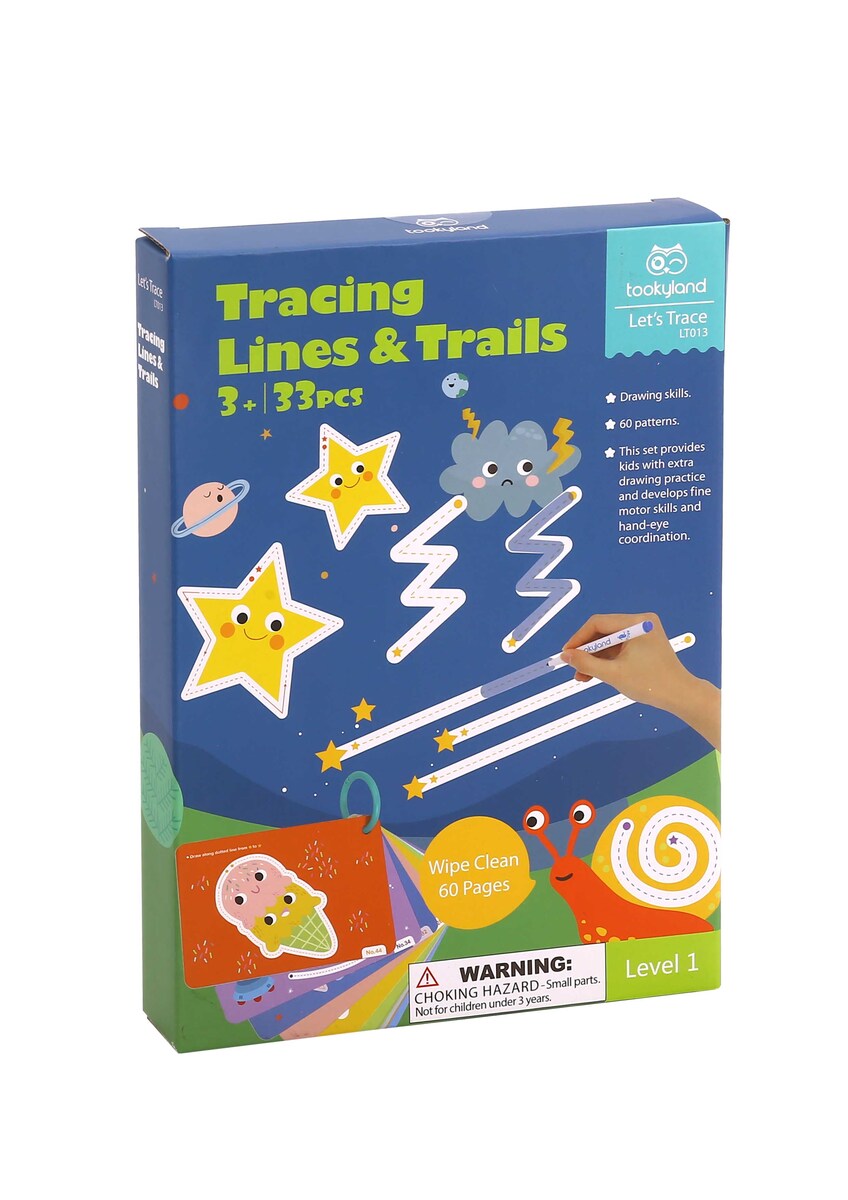 LET'S TRACE-TRACING LINES & TRAILS FLASH CARDS