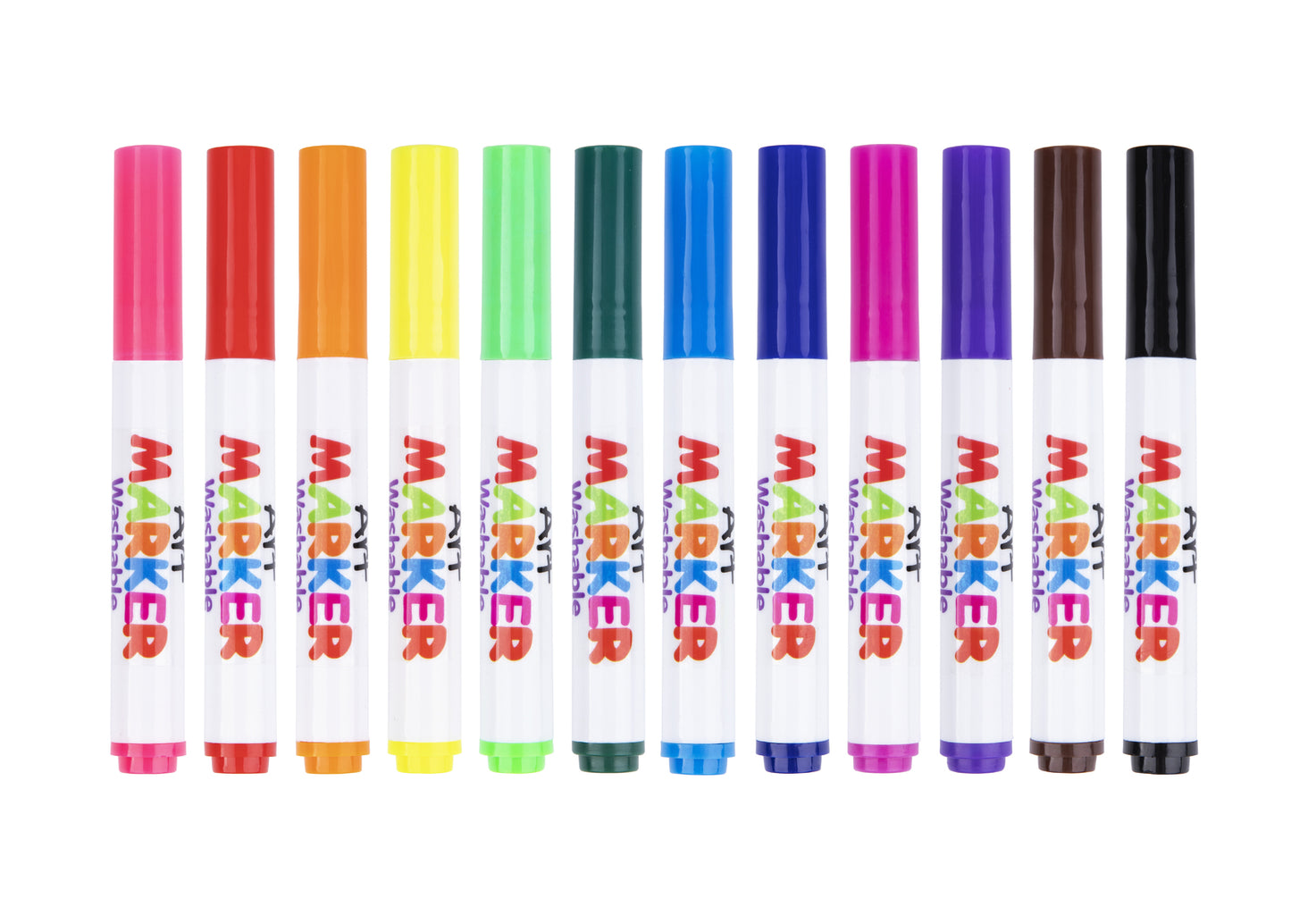 WASHABLE MARKER - 12 COLOURS