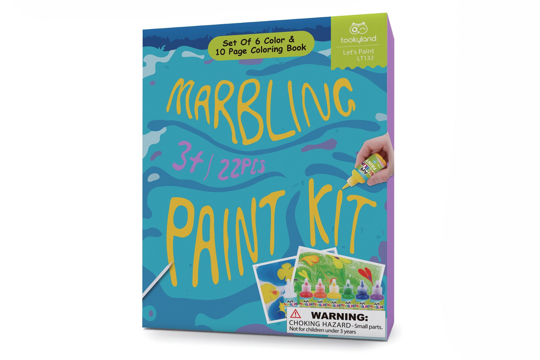 MARBLING PAINT - 6 COLOURS CRAFT KIT