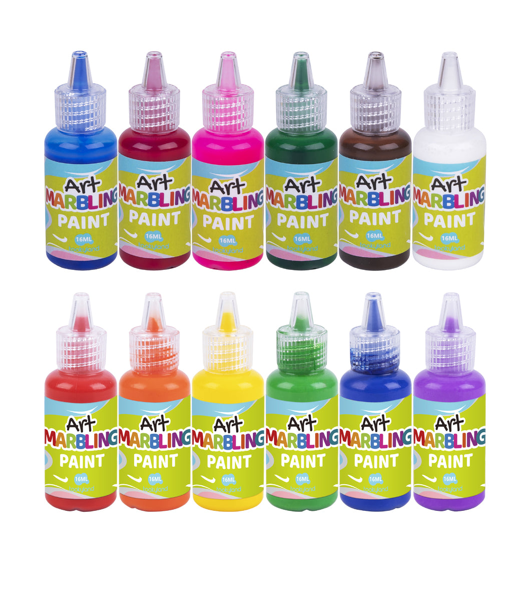 MARBLING PAINT KIT - 12 COLOUR