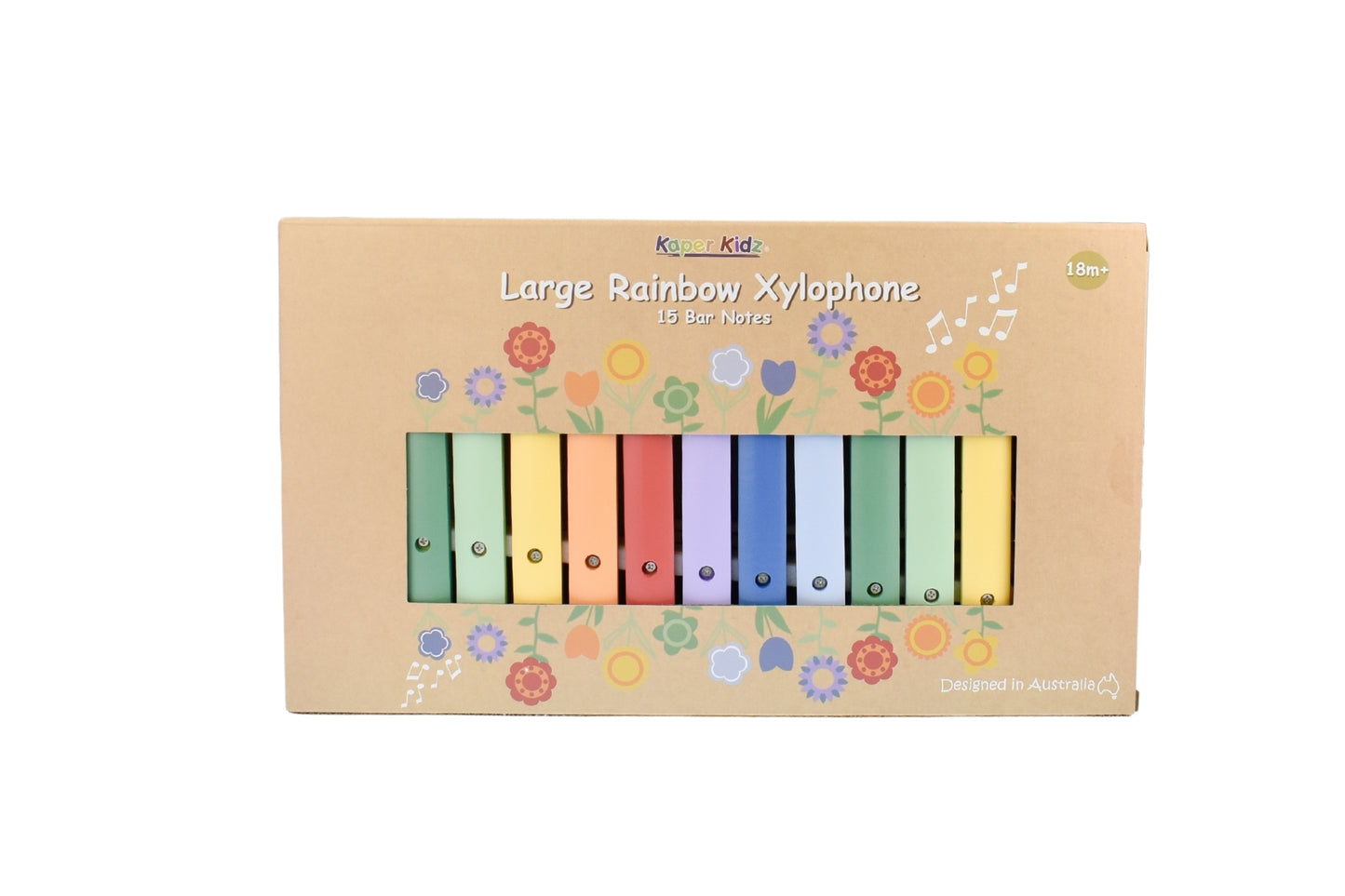 LARGE RAINBOW XYLOPHONE 15 BAR NOTES