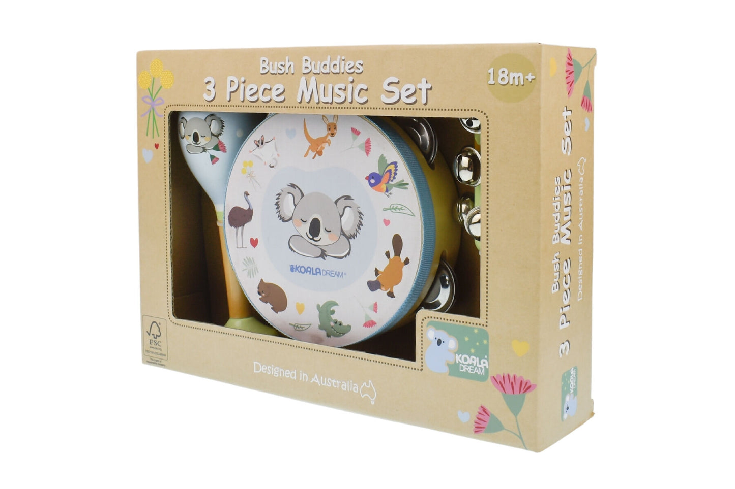 BUSH BUDDIES AUSTRALIAN ANIMALS 3PCS MUSICAL SET
