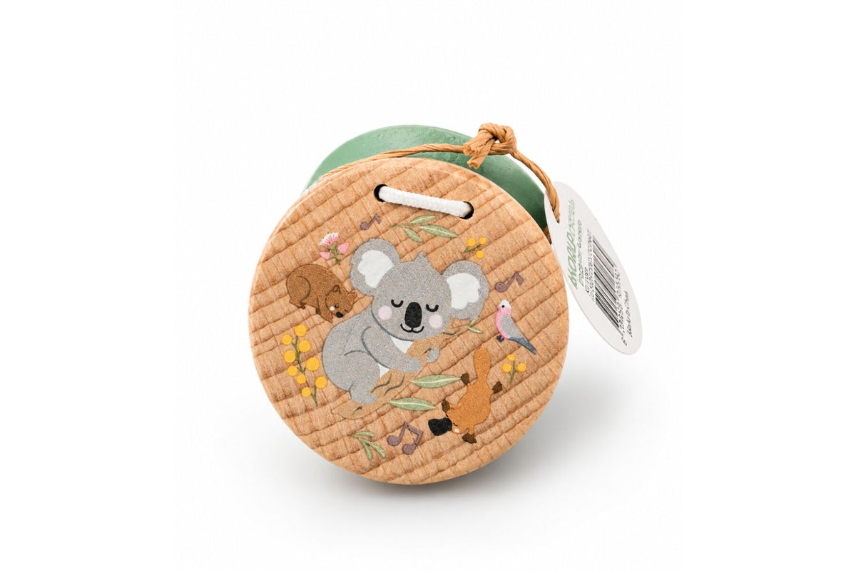 AUSSIE BUDDIES KOALA& KANGAROO WOODEN CASTANETS -SET OF 2