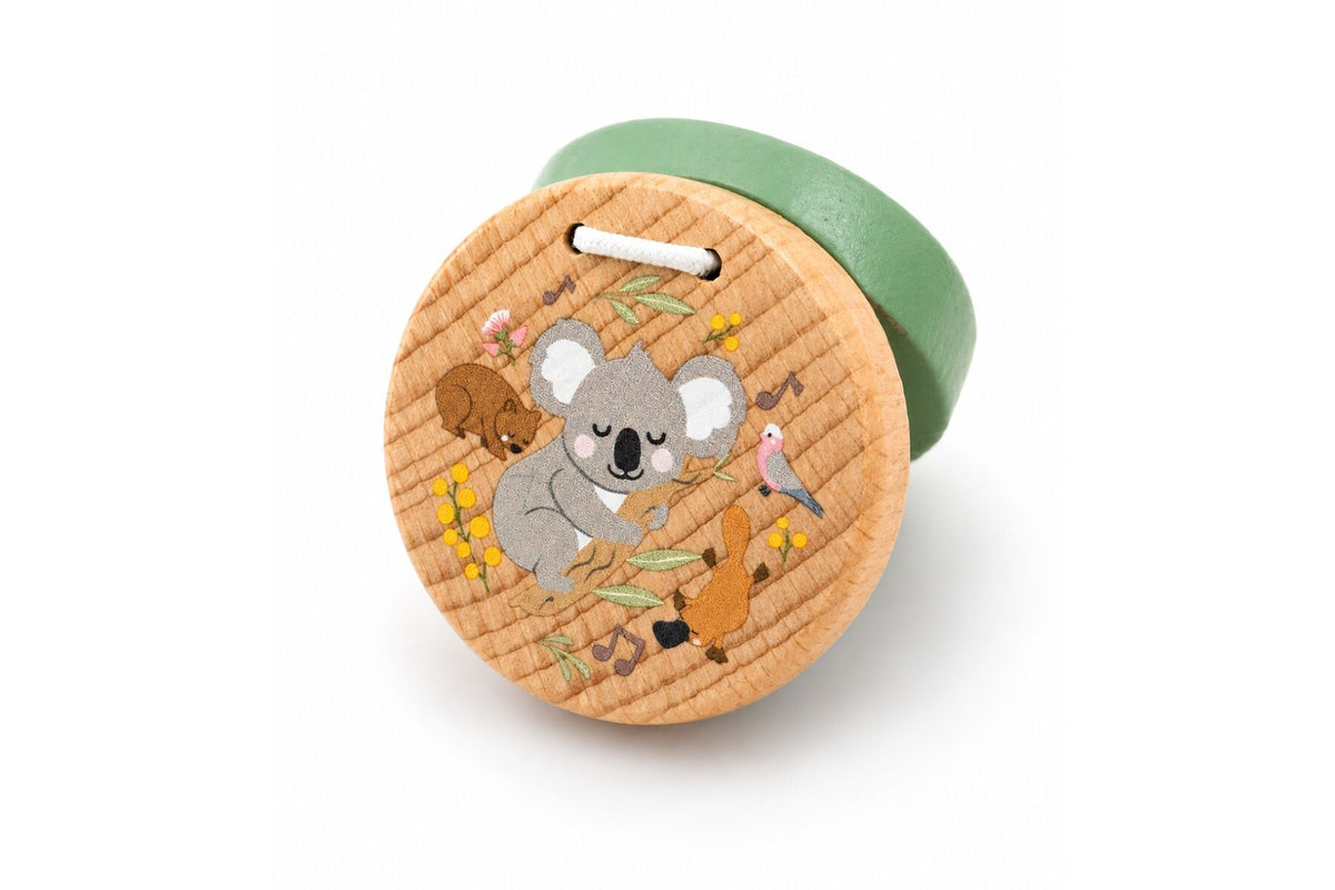 AUSSIE BUDDIES KOALA& KANGAROO WOODEN CASTANETS -SET OF 2