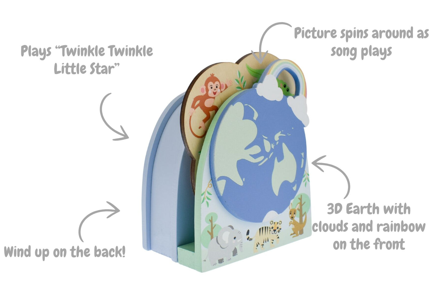 WILD BUDDIES SPIN ALONG MUSIC BOX