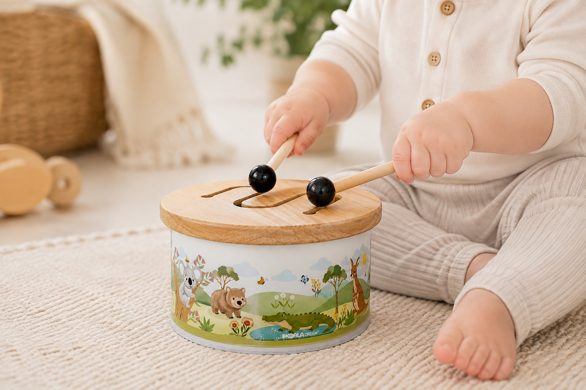 BUSH BUDDIES AUSSIE WOODEN DRUM