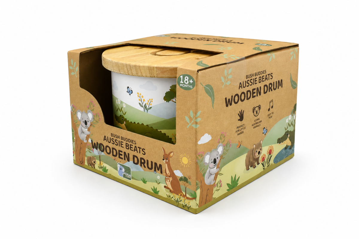 BUSH BUDDIES AUSSIE WOODEN DRUM