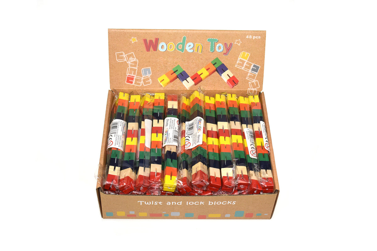 PRICE FOR TWO WOODEN TWIST & LOCK BLOCKS