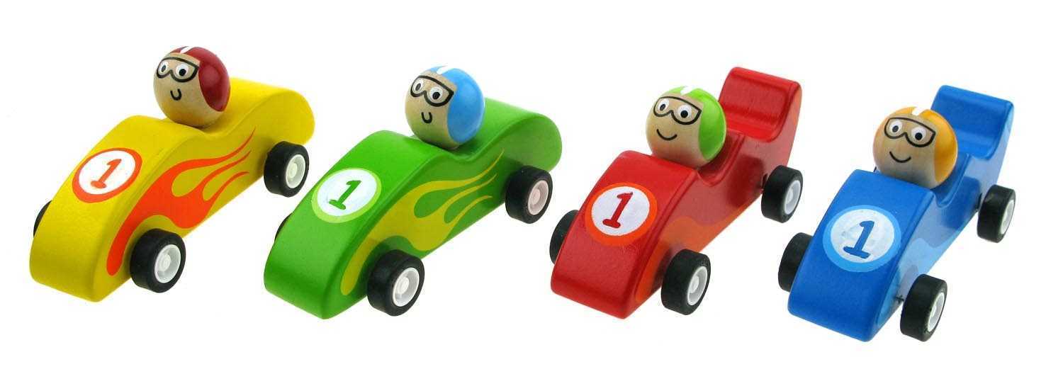 RACING CAR PULL BACK COLOUR SET OF 4