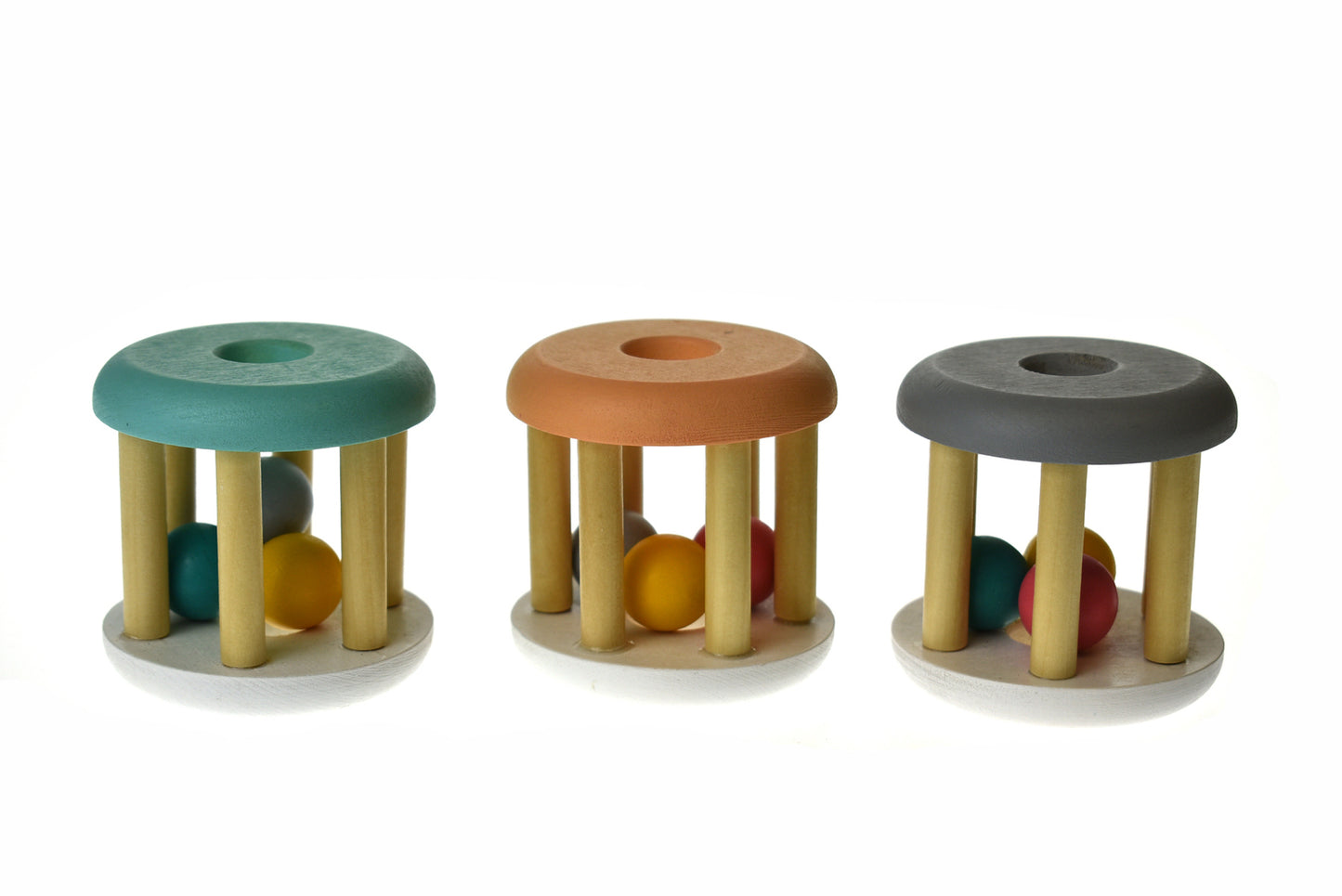CALM & BREEZY WOODEN RATTLE SET OF 3