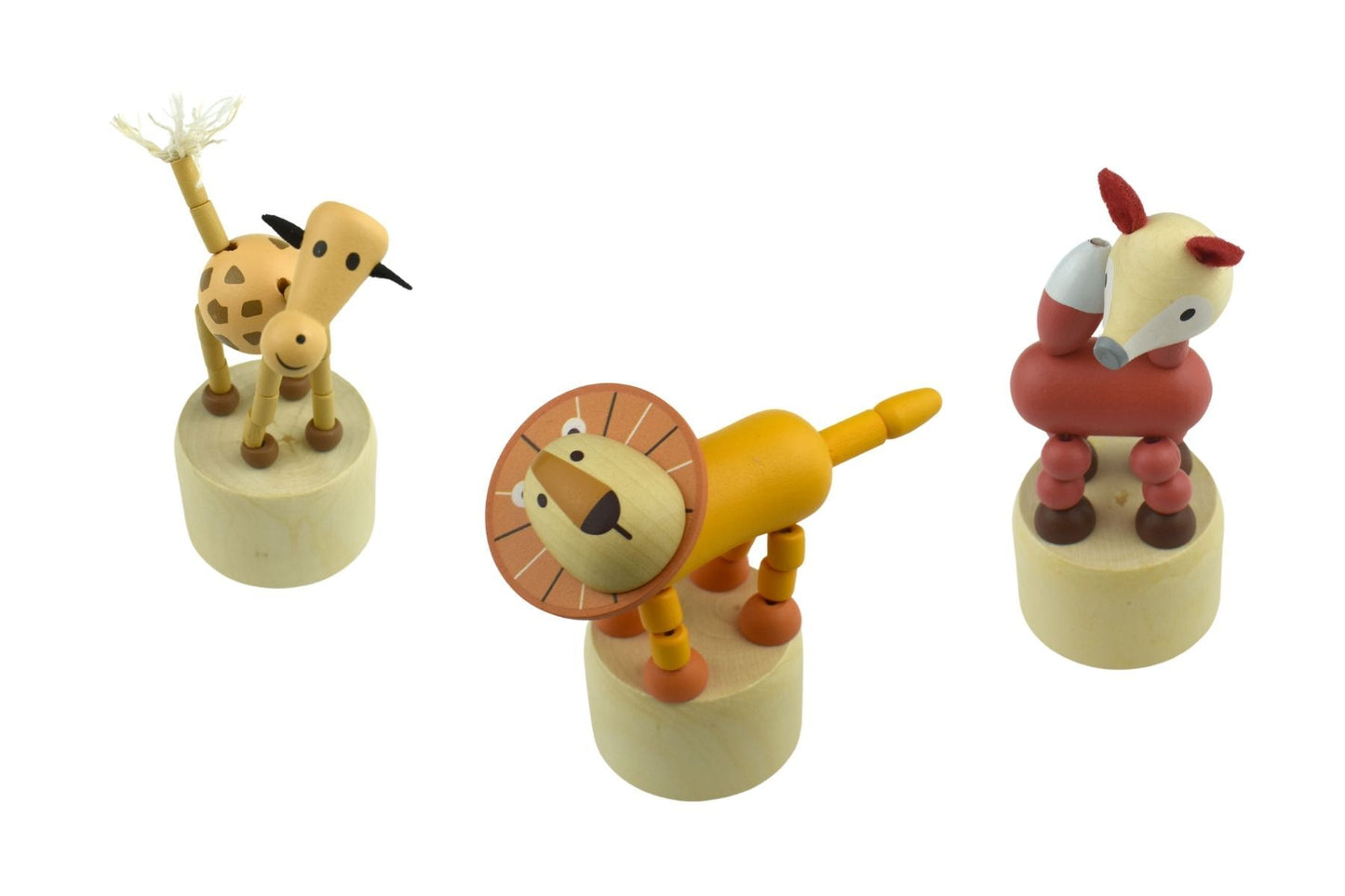 CALM & BREEZY WOODEN DANCING JUNGLE ANIMAL SET OF 6