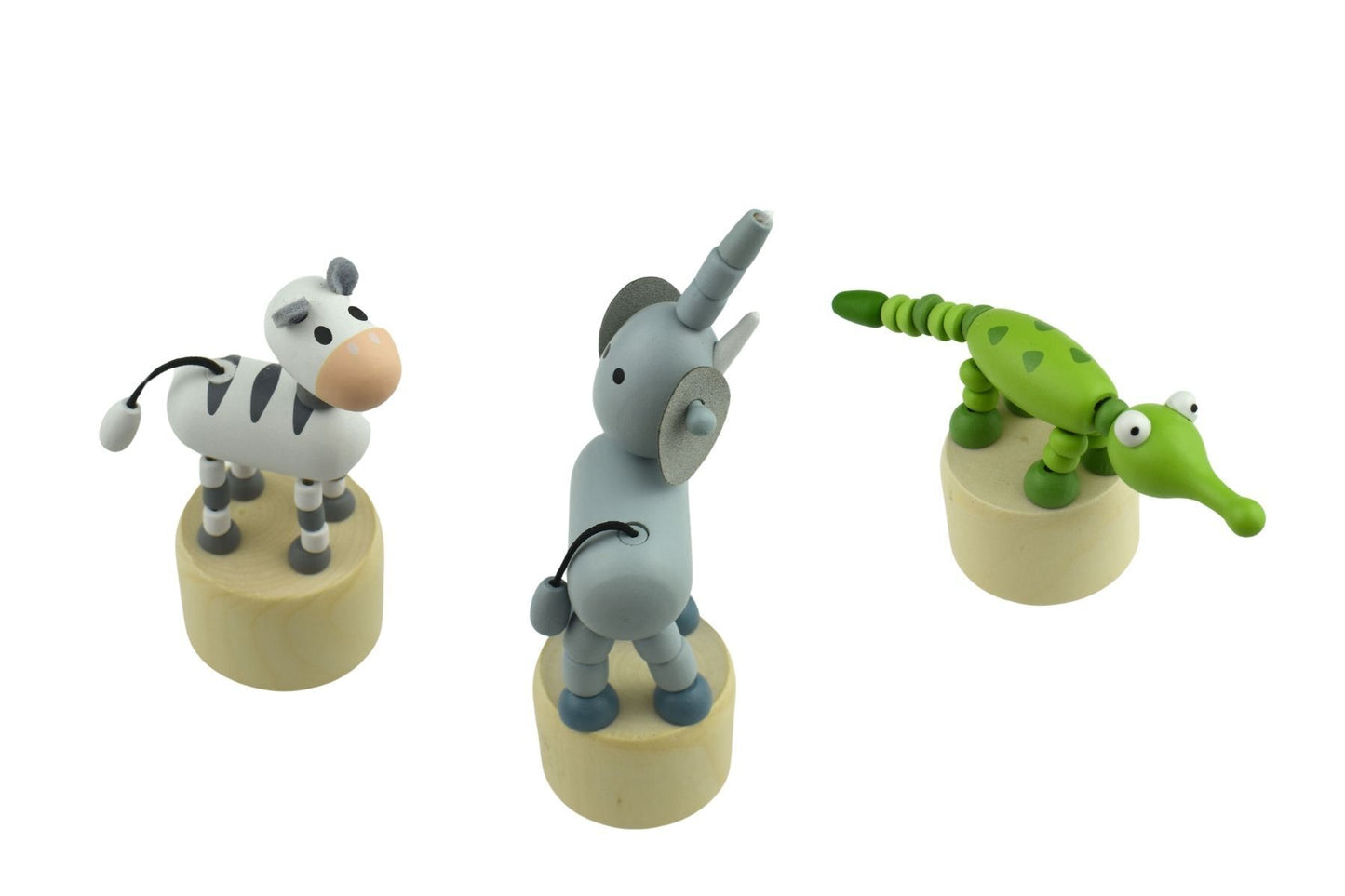 CALM & BREEZY WOODEN DANCING JUNGLE ANIMAL SET OF 6