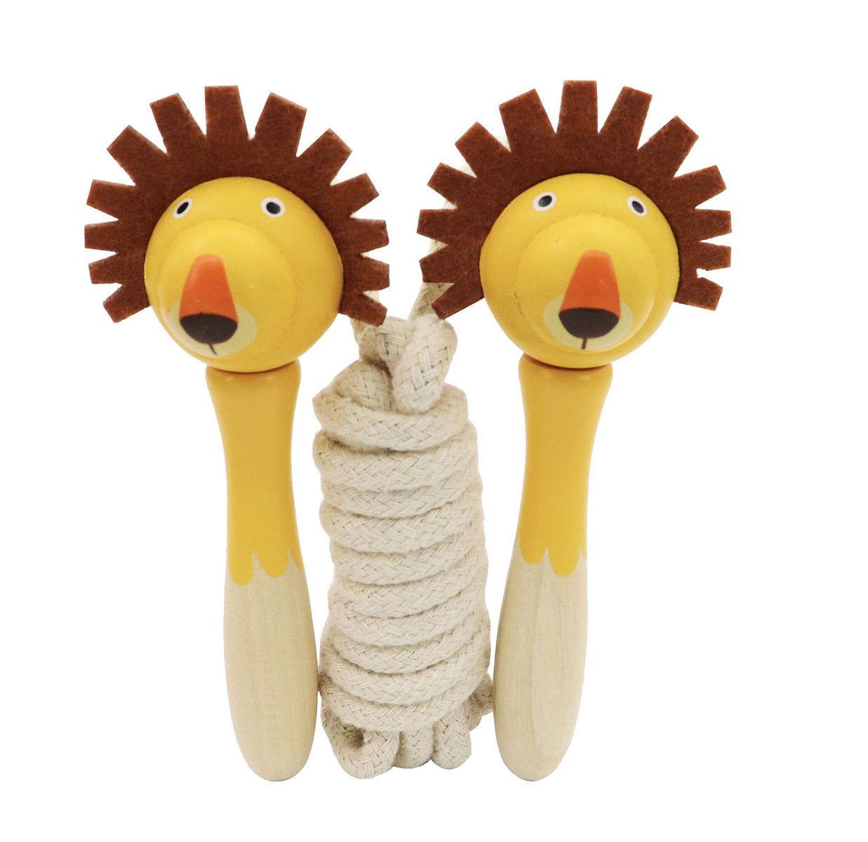 WOODEN SKIPPING ROPE JUNGLE ANIMAL SET OF 4