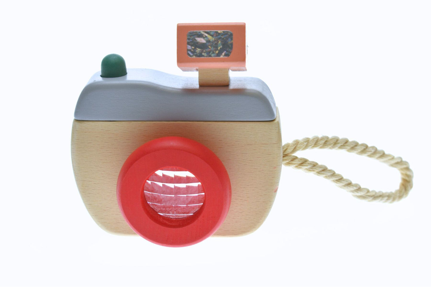 WOODEN KALEIDOSCOPE CAMERA CHERRY RED