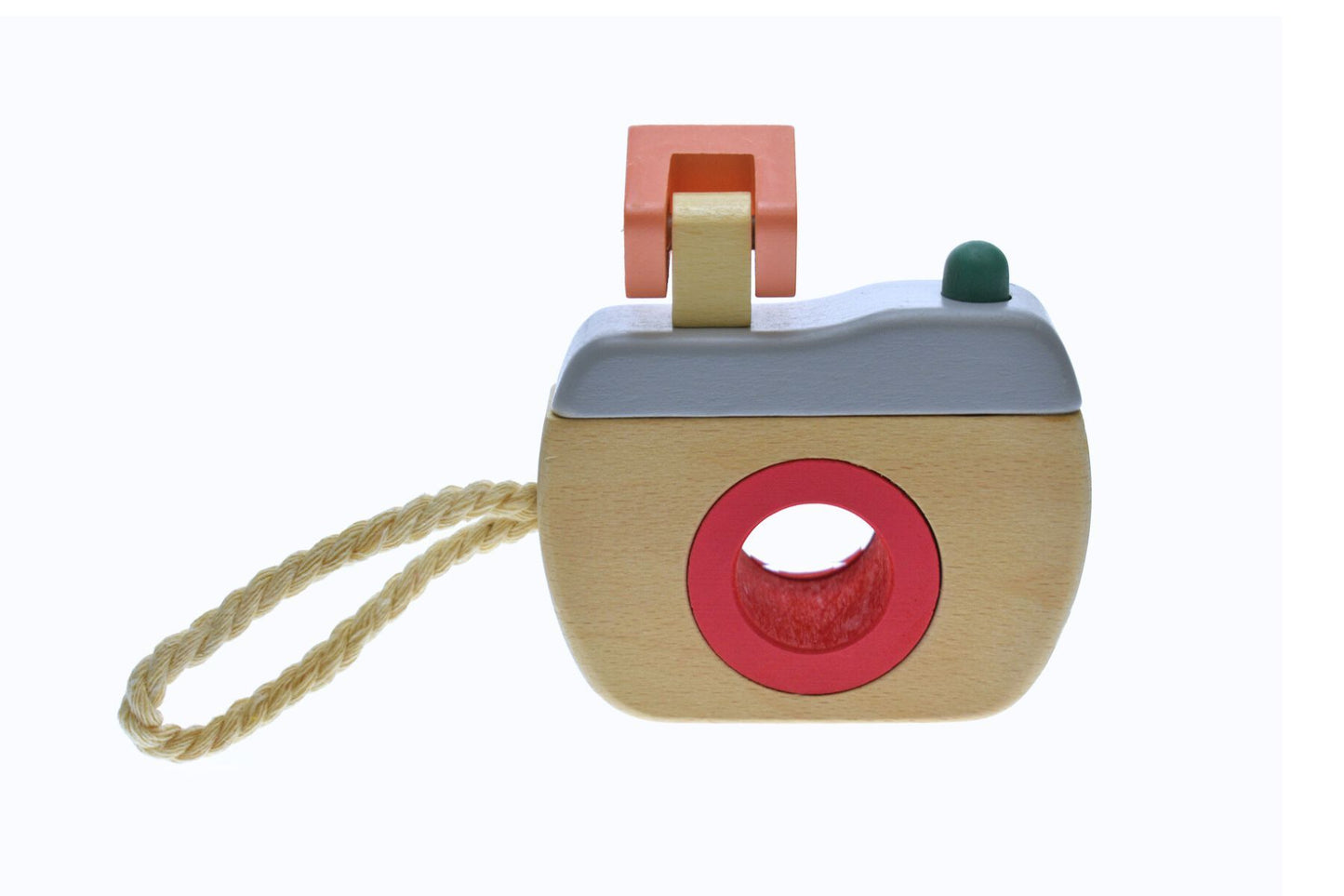 WOODEN KALEIDOSCOPE CAMERA CHERRY RED