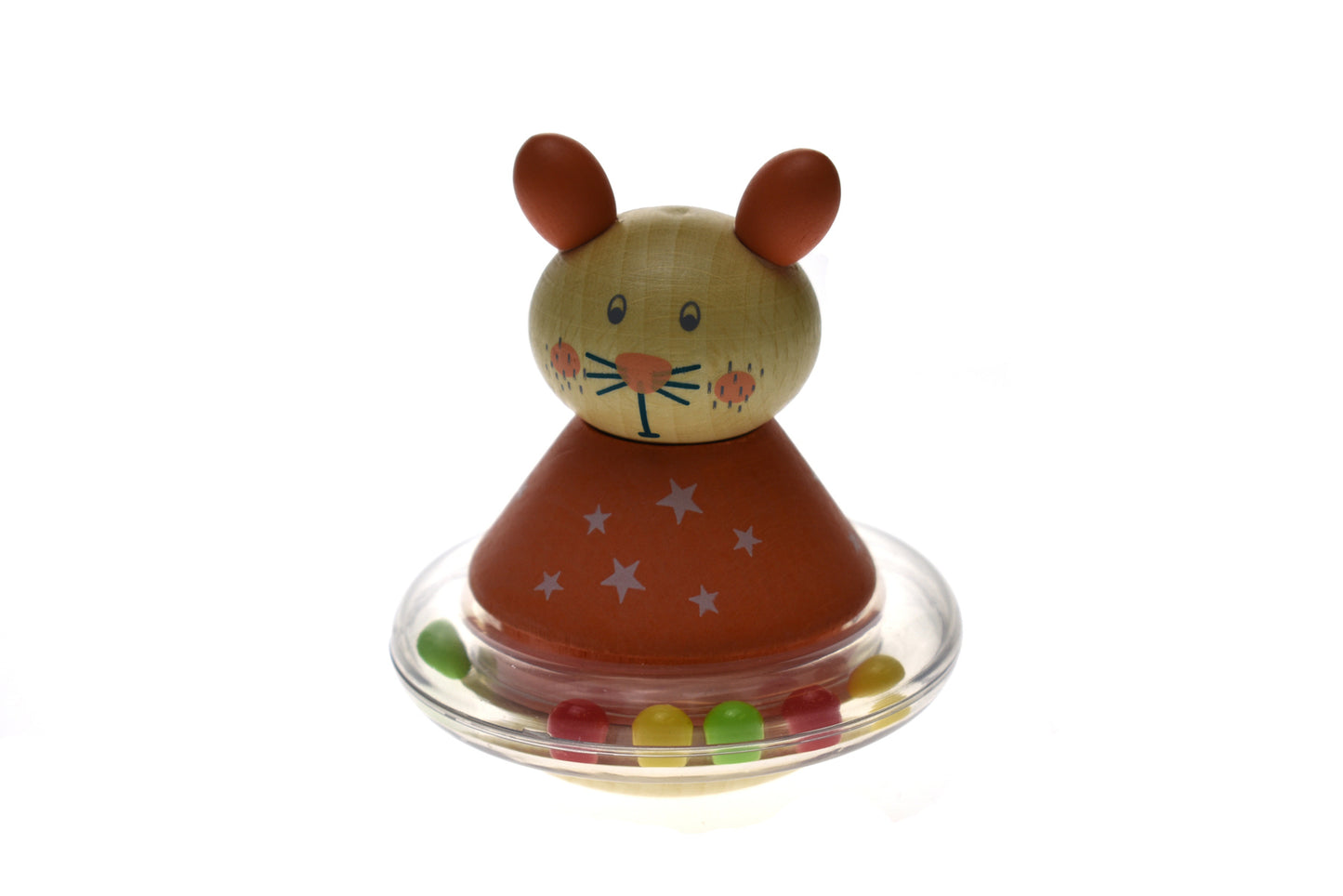 WOODEN ANIMAL ROLY-POLY RABBIT