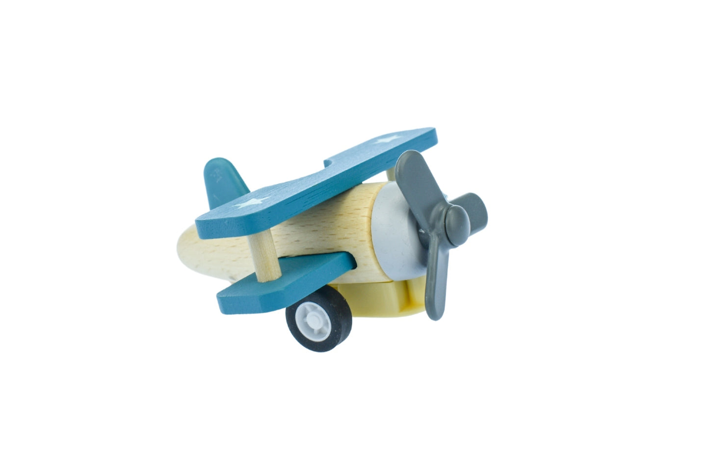 RETRO PULL BACK BIPLANE GREEN