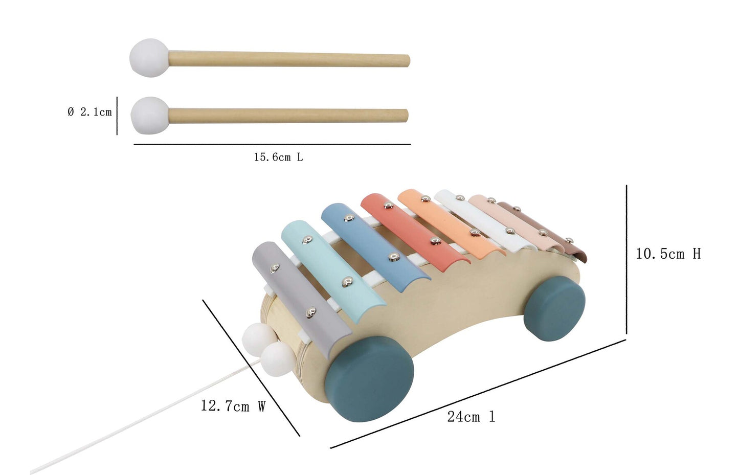 CALM & BREEZY PULL ALONG XYLOPHONE CAR