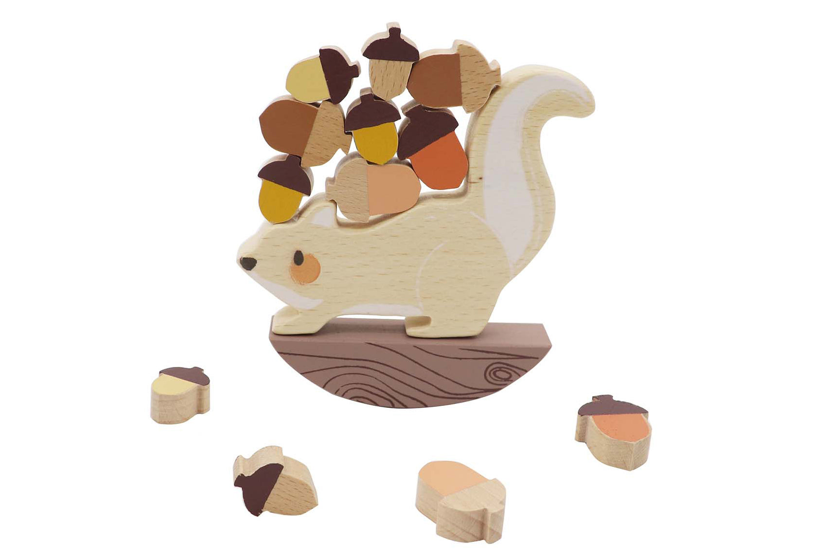 WOODEN SQUIRREL BALANCING GAME