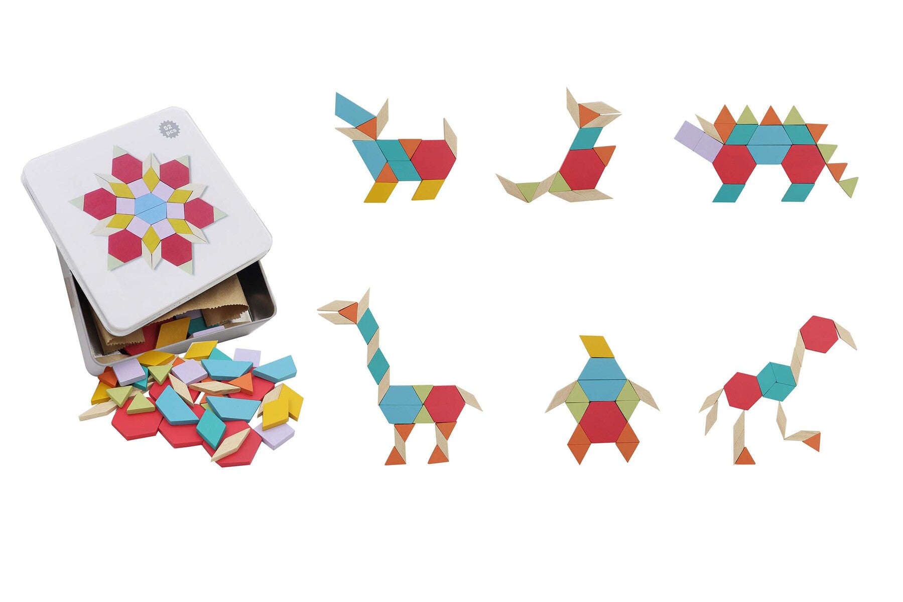 CALM & BREEZY PATTERN BLOCKS IN TIN BOX