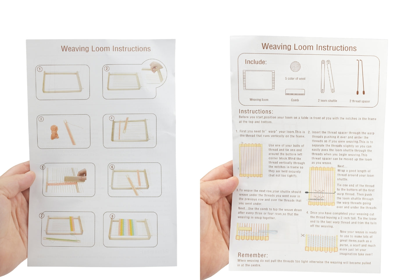 CALM & BREEZY WOODEN WEAVING LOOM