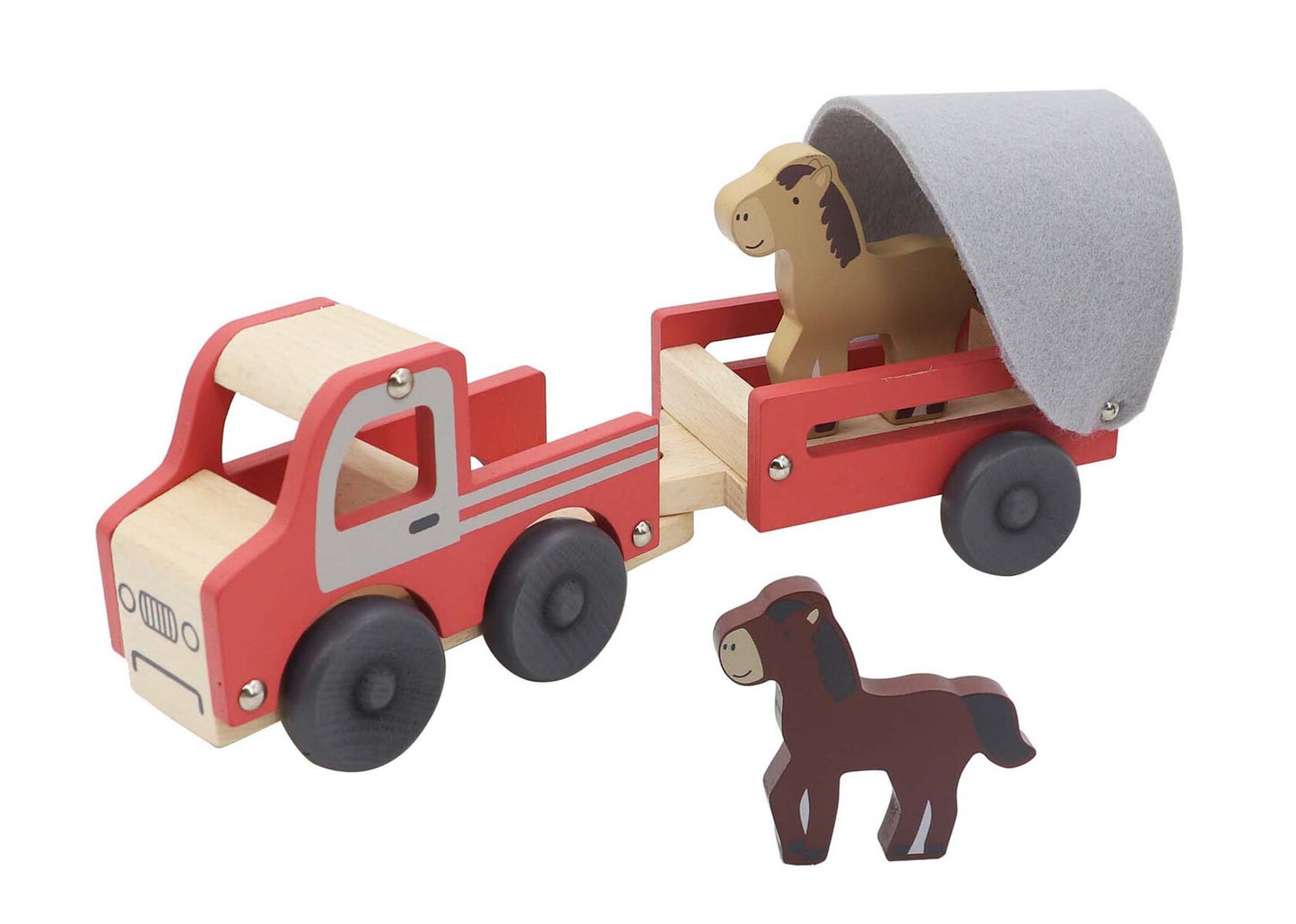 WOODEN TRUCK WITH HORSE FLOAT